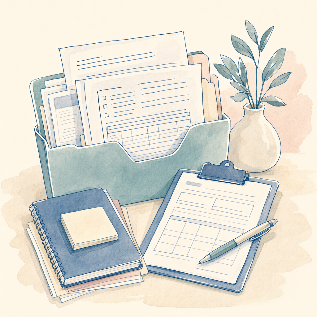 Gather the information and forms you will need