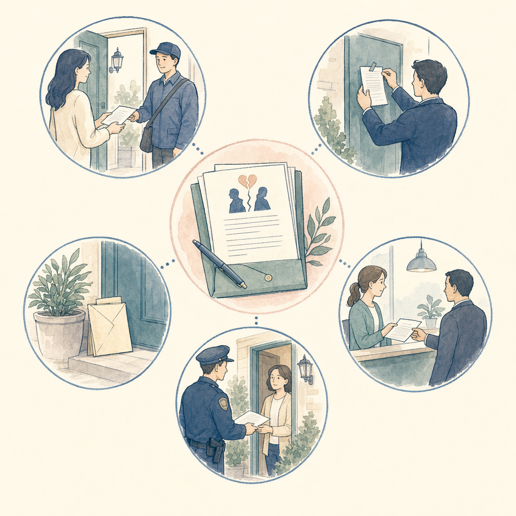 Common ways divorce papers are served