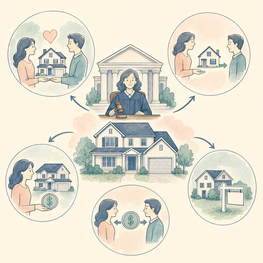 Common ways the court decides what happens to the house