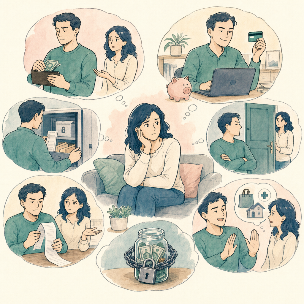 Common situations where your spouse controls the money