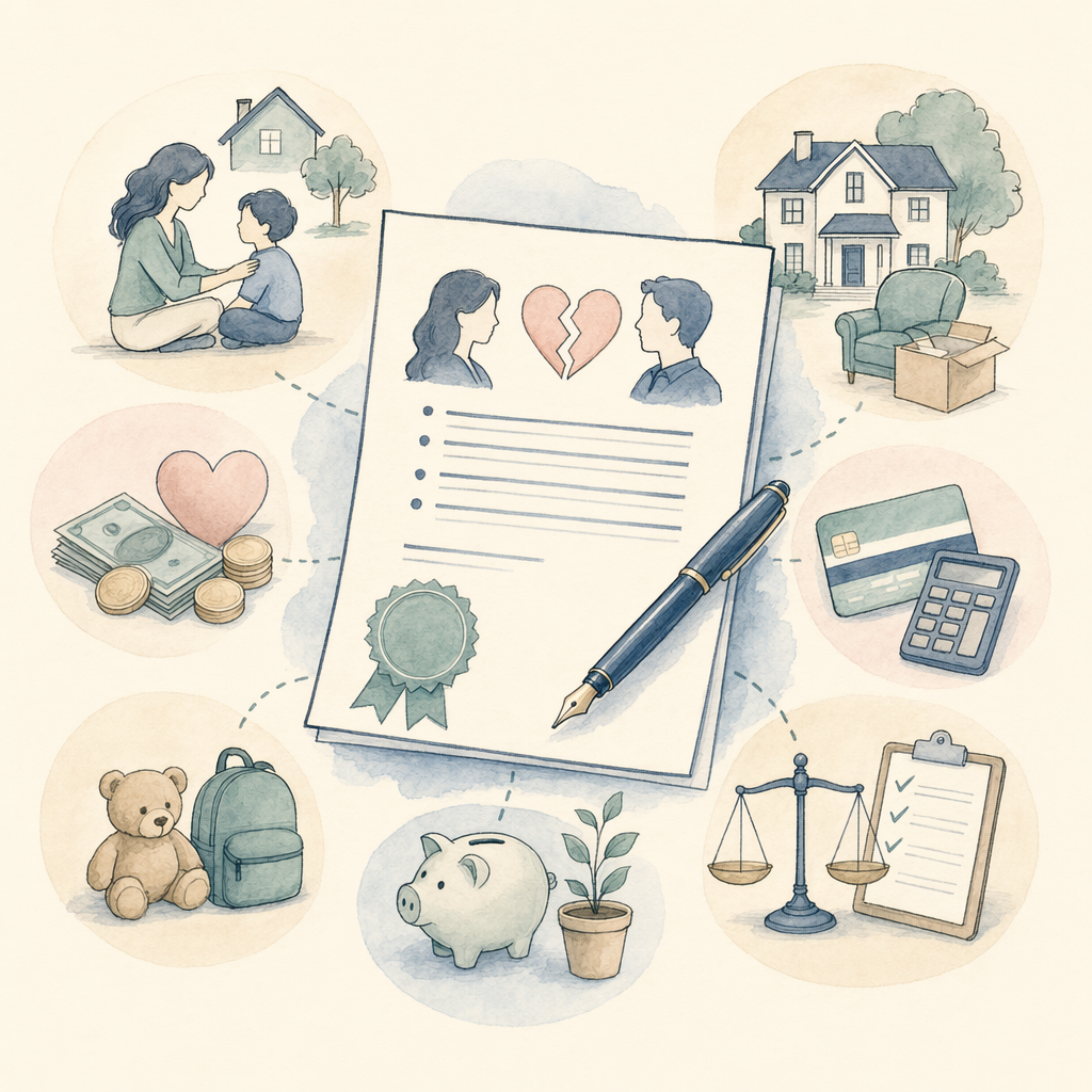 What a divorce decree may include