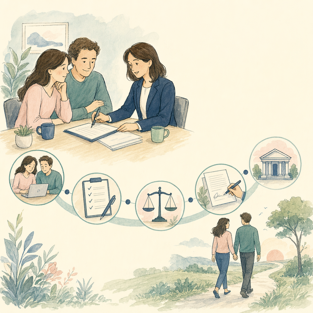 How a couple completed an uncontested divorce calmly